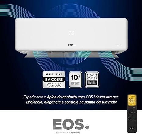 Ar-Condicionado Split Inverter 12000 BTUs EOS Master Inverter High Wall Quente e Frio EASM...