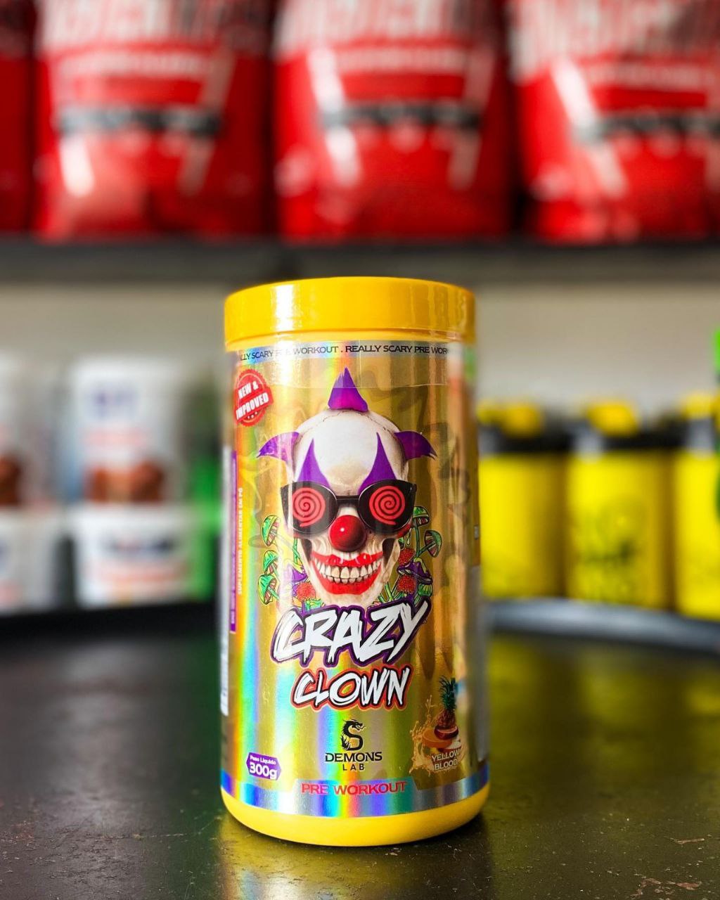 Suplemento Em Pó Crazy Clown Yellow Blood 300g Demons Lab