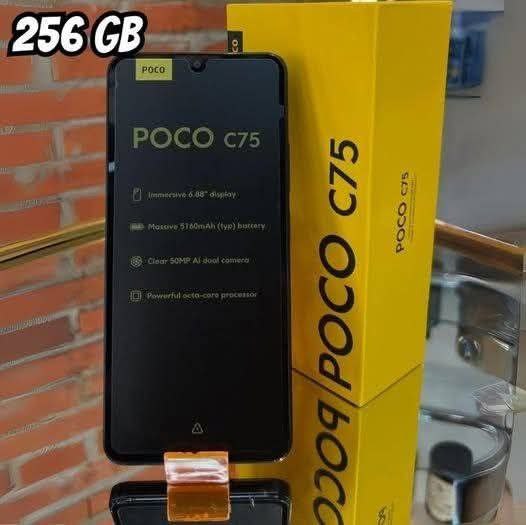Smartphone Xiaomi Poco C75 NFC Black (Preto) 8GB RAM 256GB ROM [2410FPCC5G]