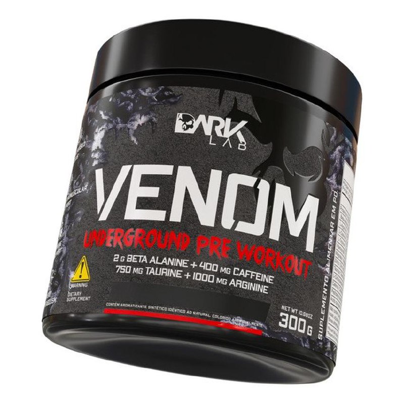 Suplemento Em Pó Venom Underground 300g Dark Lab Sabor Maça Verde