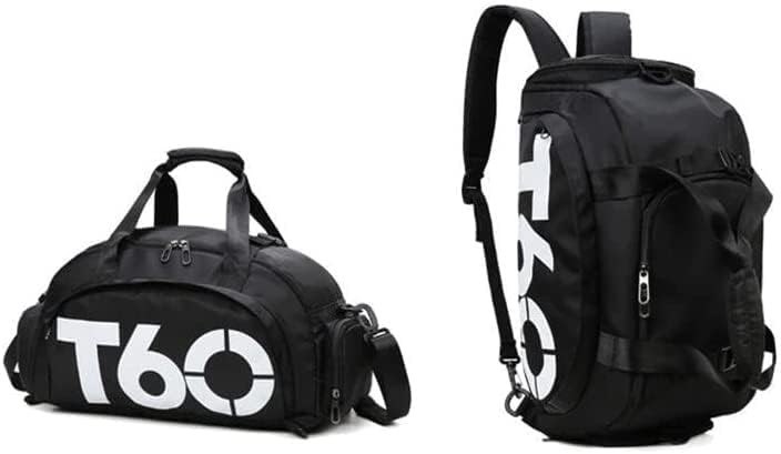 Mochila Mala T60 Para Academia Natação Camping na Cor Preta