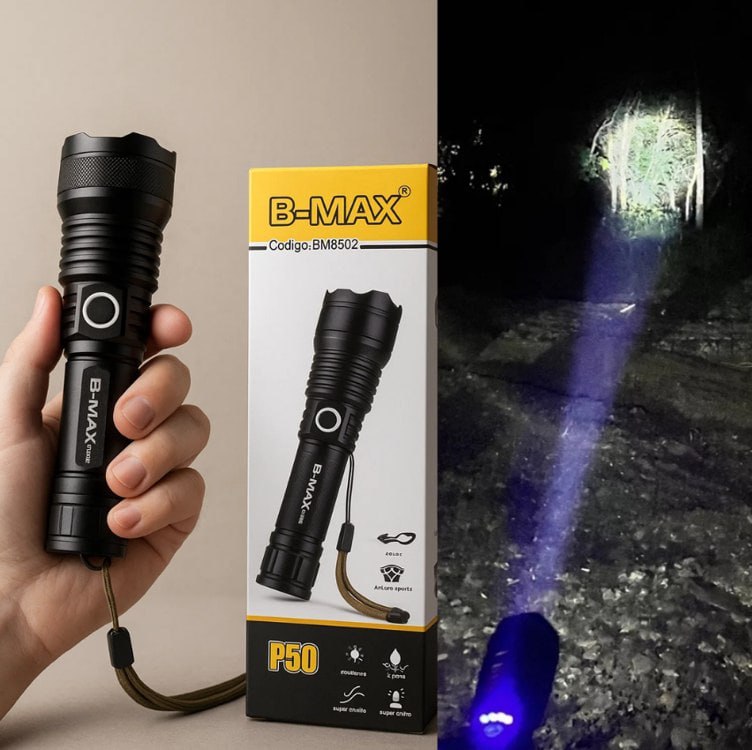 Lanterna Led Hw Recarregável Usb Tática Profissional Camping Pesca Emergência À Prova D'ág...