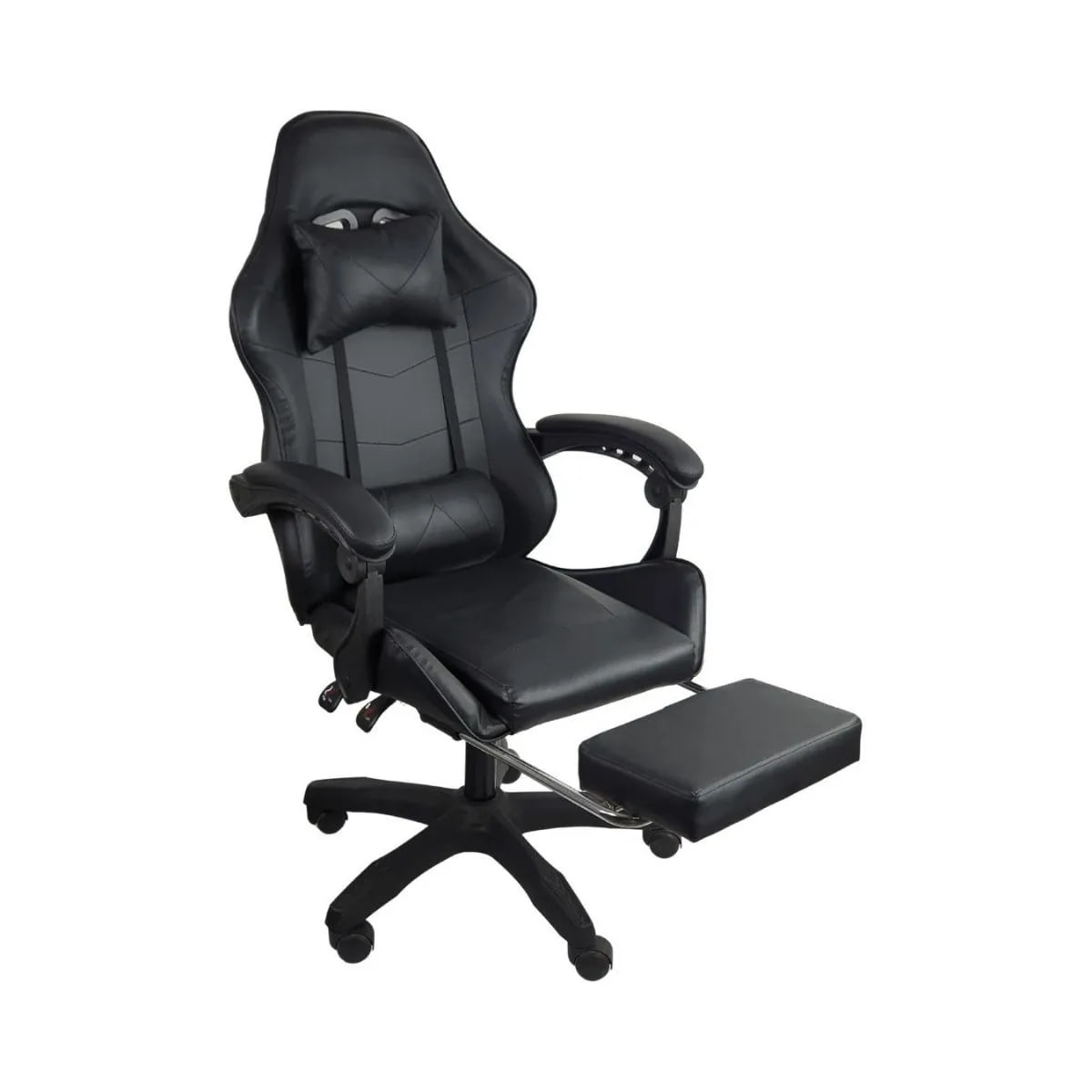 Cadeira Gamer Stillus Ergonômica com Apoio para os Pés Preta