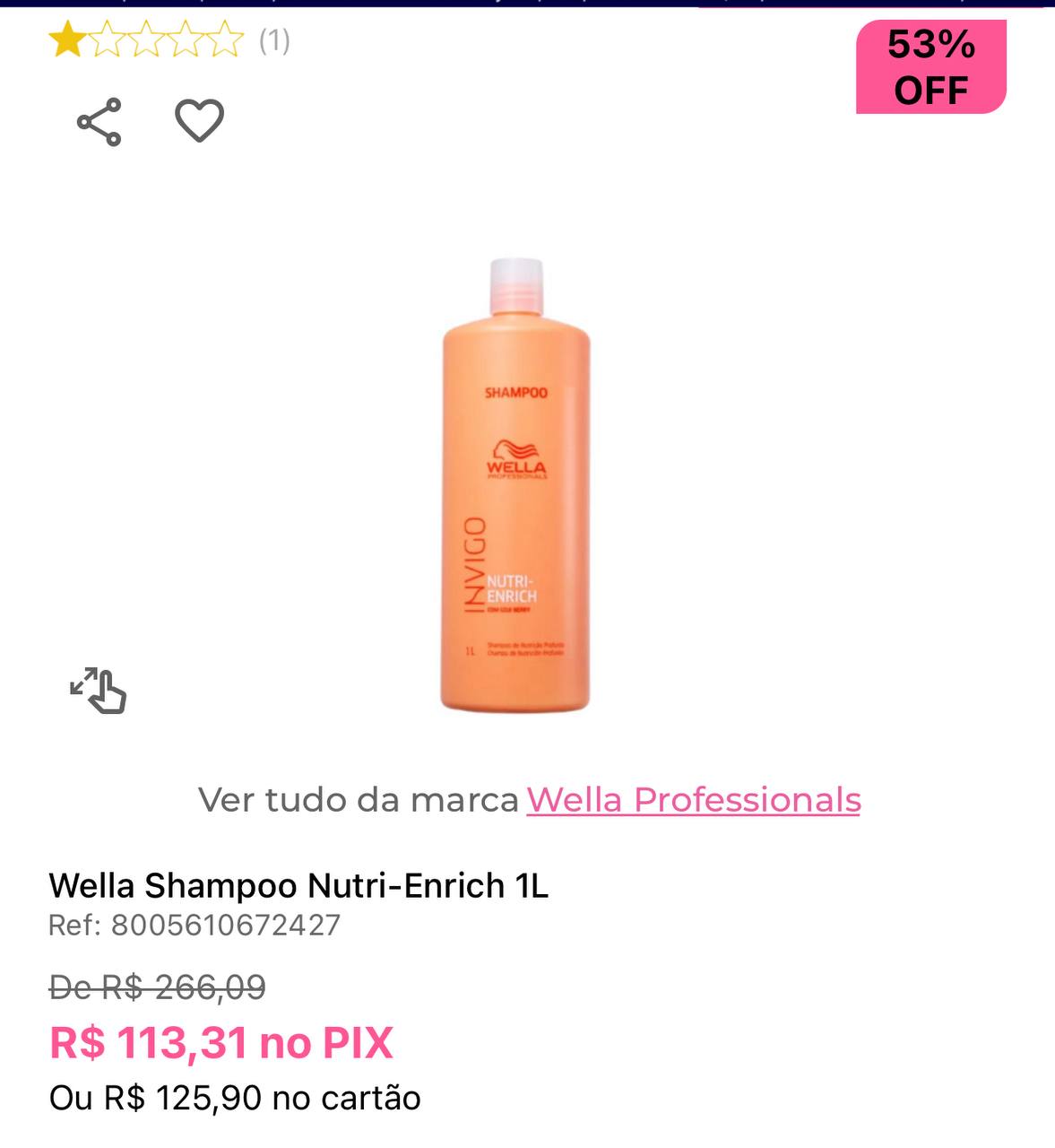Wella Shampoo Nutri-Enrich 1L