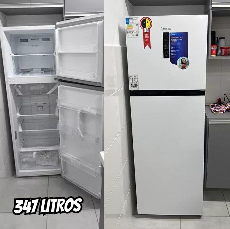 Geladeira Midea Md-rt468mta011 Frost Free Duplex 347l Slim Cor Branca