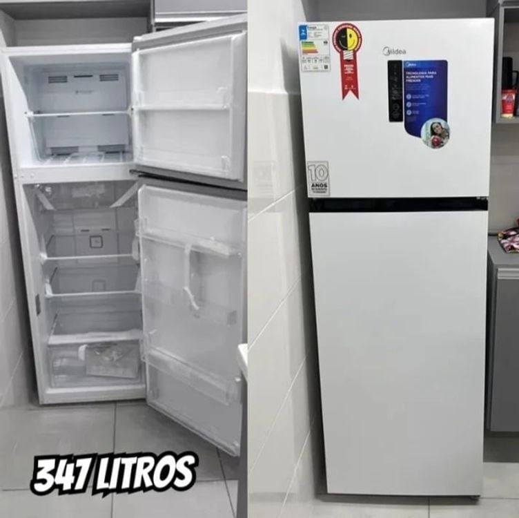 Geladeira/Refrigerador Midea Frost Free Duplex - Branco 347L MD-RT468MTA01