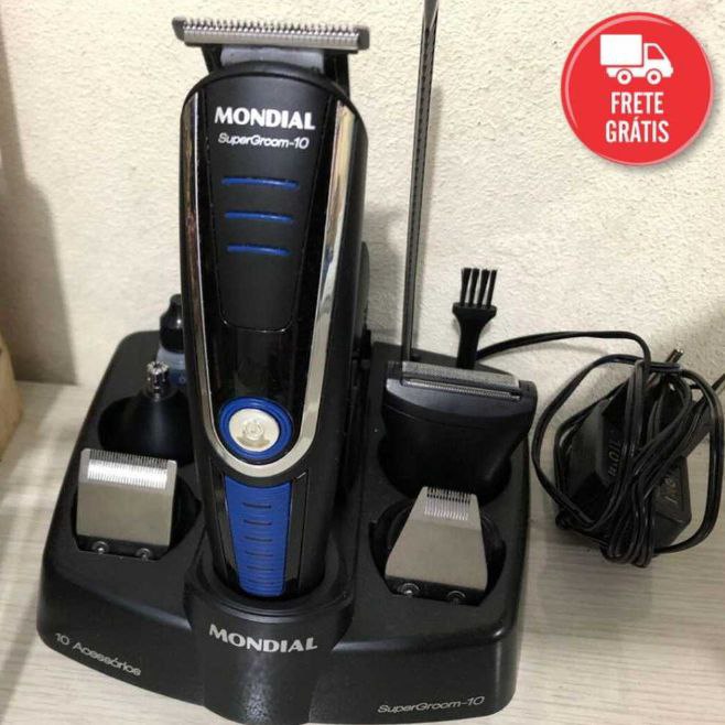 Aparador De Pelos Super Groom 10 Mondial 6w Bivolt Bg-03