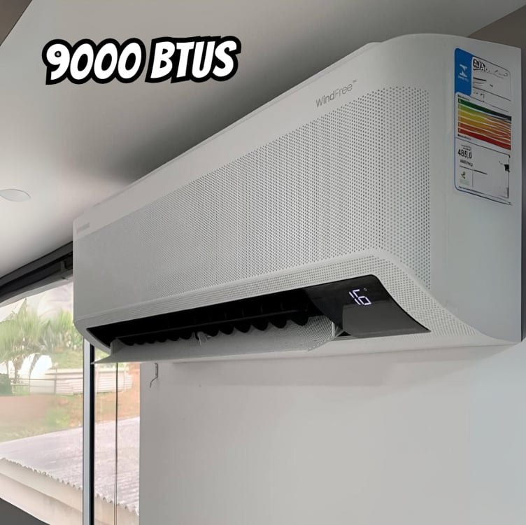 Ar-condicionado Split Inverter 9000 Btus Samsung Windfree Ai Wi-fi High Wall Só Frio Ar09d...