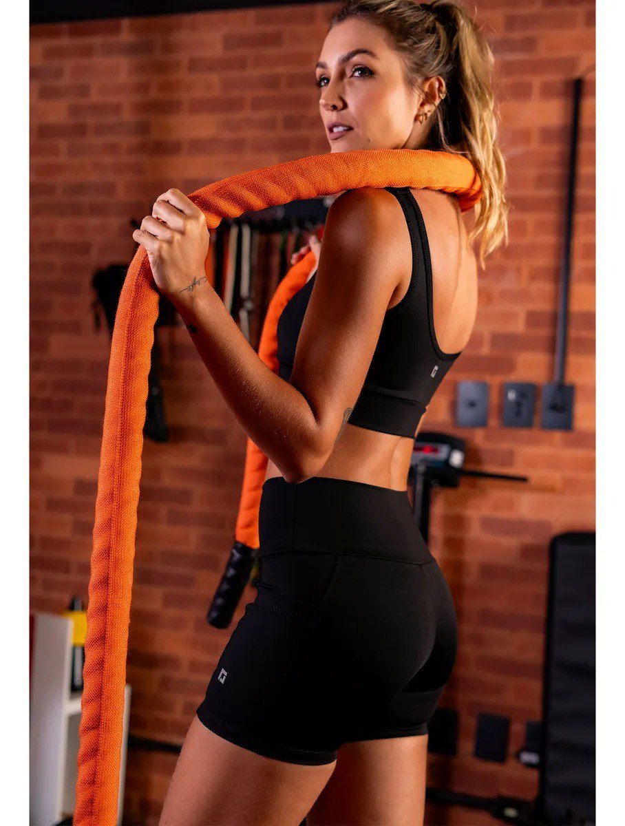 Conjunto Corrida Short Com Bolsos + Top Sustentação
