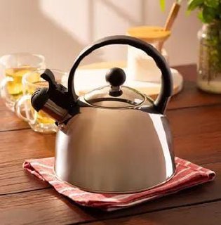 Chaleira Inox Com Apito Para Fogão Indução Gás Elétrico 2l