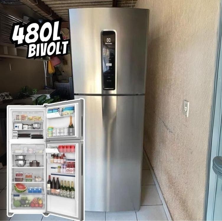 Refrigerator Electrolux Frost Free Duplex Silver 480L Efficient IT70S Bivolt - Bivolt