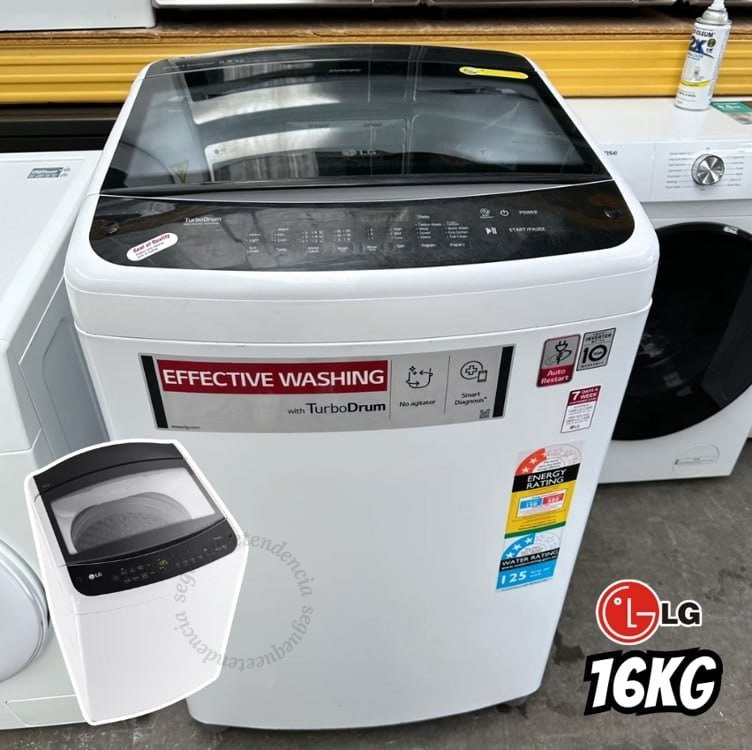 Máquina de Lavar LG 16kg Branca WT16WV6 Cesto Inox com inteligência artificial  Branca