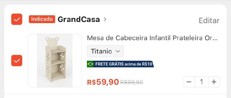Mesa de Cabeceira Infantil Prateleira Organizador MDF Urso Brinquedoteca Quarto Kids Fácil...