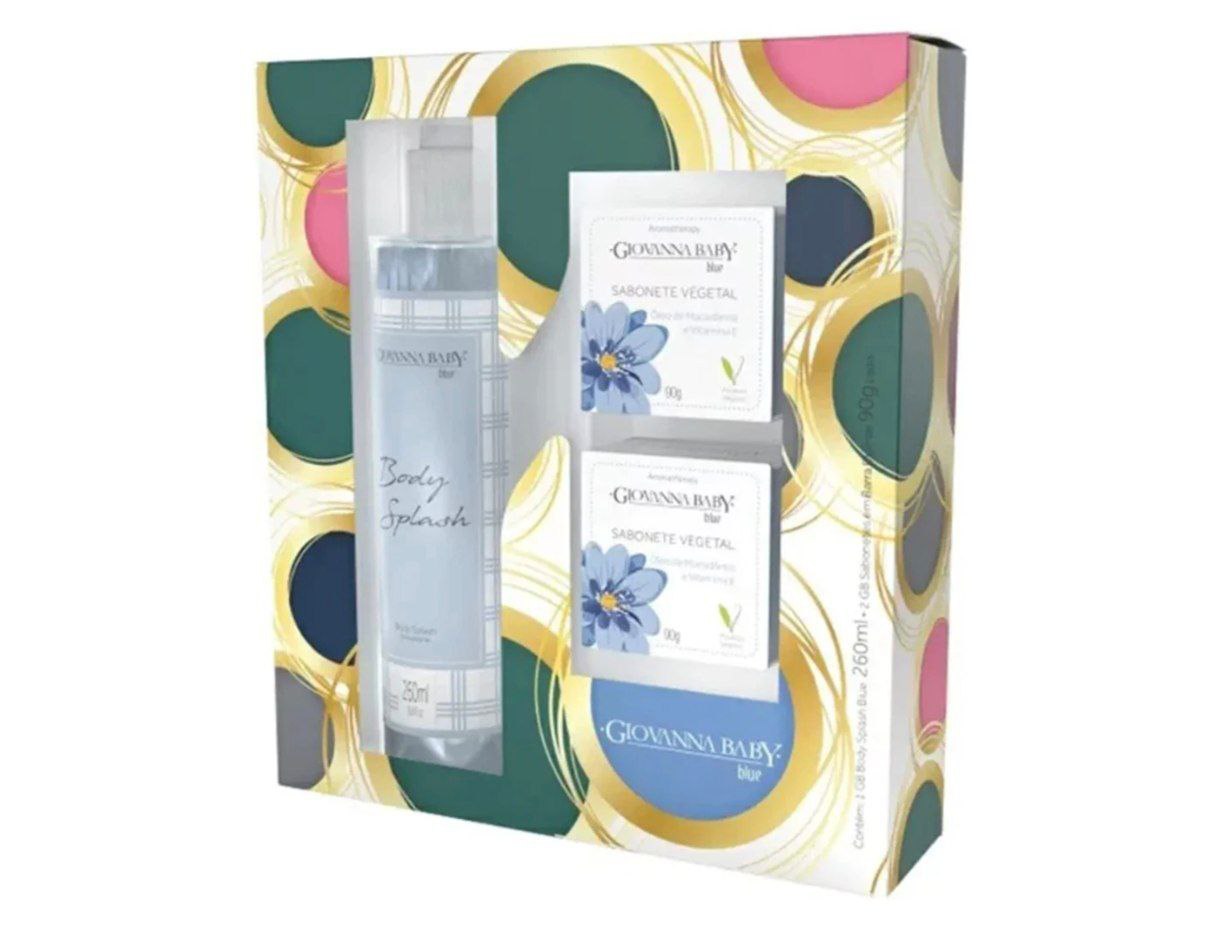 Giovanna Baby - Kit Giovanna Baby Body Splash+2 Sabonete 90Gr Blue Novo