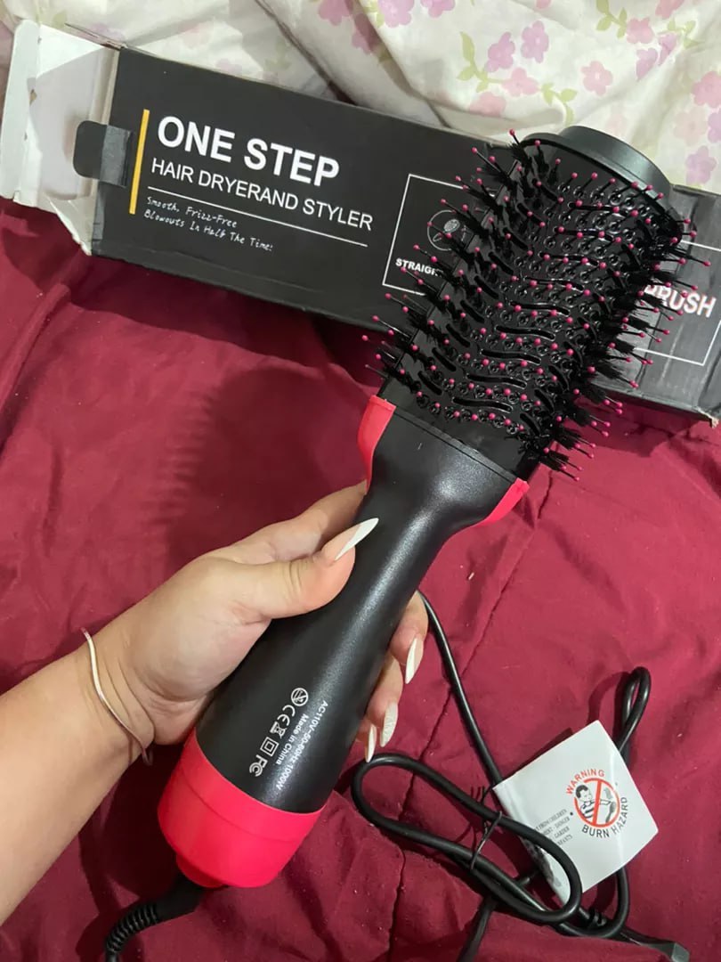 Escova Secadora Alisador Elétrica Quente Cabelo Com 3 Em1 Hair Styler 110V
