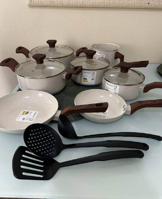 Mimo Style, Jogo de Panelas Cerâmica 10 Peças Indução Pratic Cook Marmol