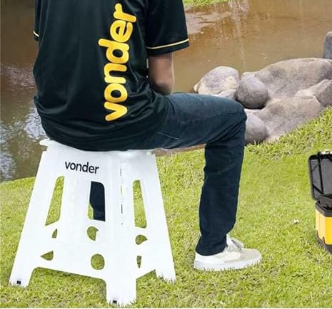 Banqueta Plástica Dobrável Altura 450mm - Vonder