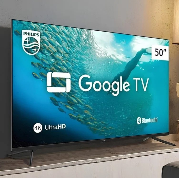 PHILIPS, Smart TV, 50'' 4K UHD, 50PUG7019/78, Google TV, Comando de Voz, HDR