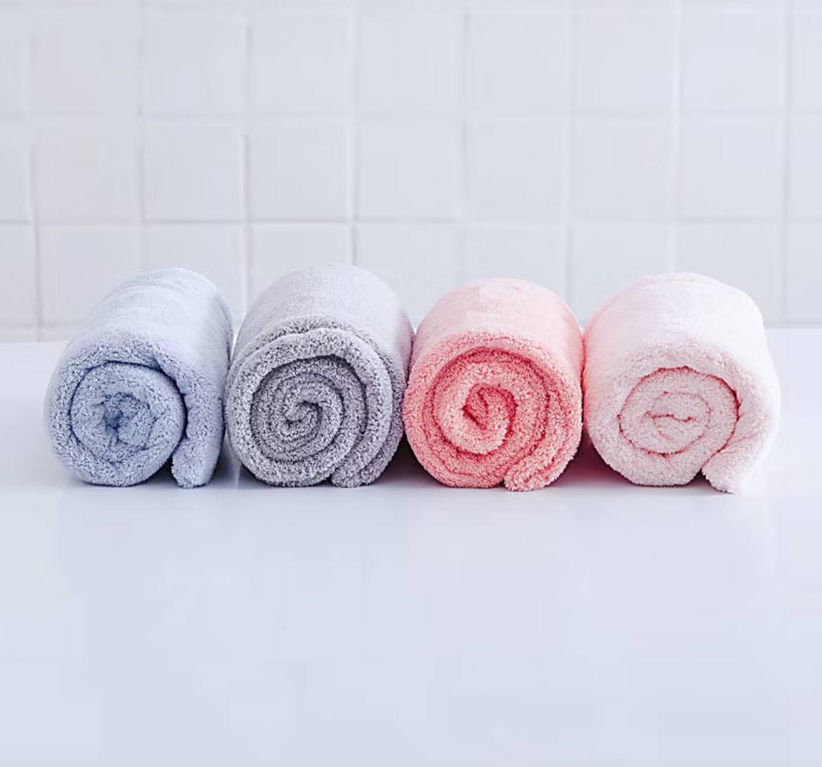 Kit 3 Toalha De Cabelo Banho Toalha Grossa Mágica Microfibras Com Botão Adequado Para Cabe...