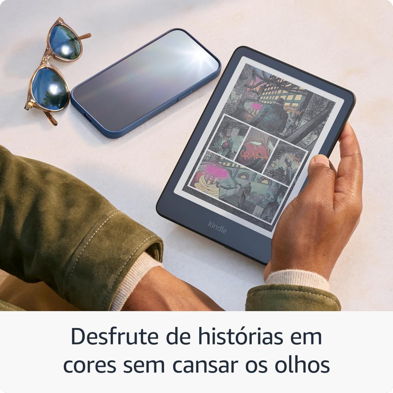 Apresentamos o Kindle Colorsoft (16 GB) - Com tela colorida e temperatura de luz ajustável...