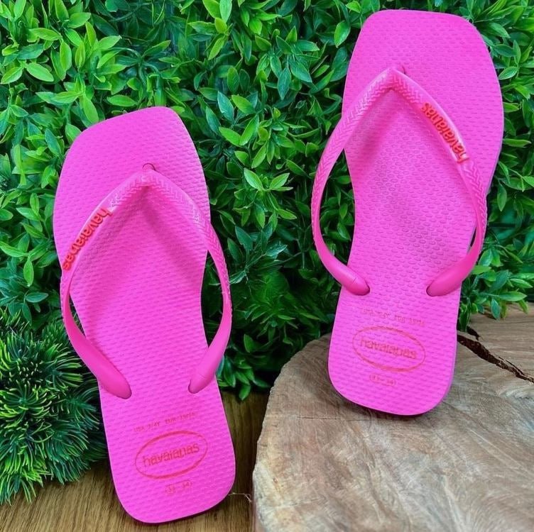 Chinelo Havaianas Logo Square Pop-up Slim Original