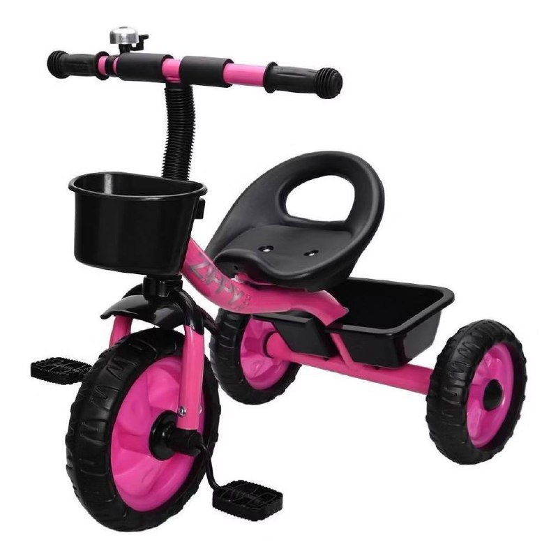 Triciclo Velotrol Infântil Escolar Luxo Criança C/ Buzina e Cesto Empurrador / Apoiador Me...