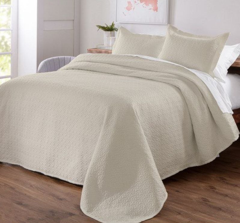 Colcha Cobre Leito Matelado Liso Casal 3 Peças
