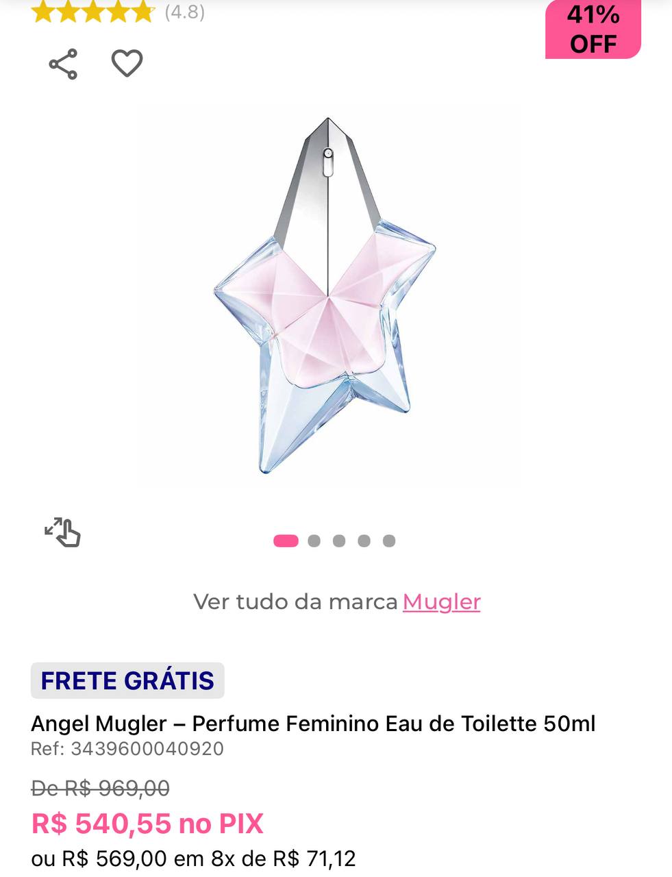 Angel Mugler – Perfume Feminino Eau de Toilette 50ml