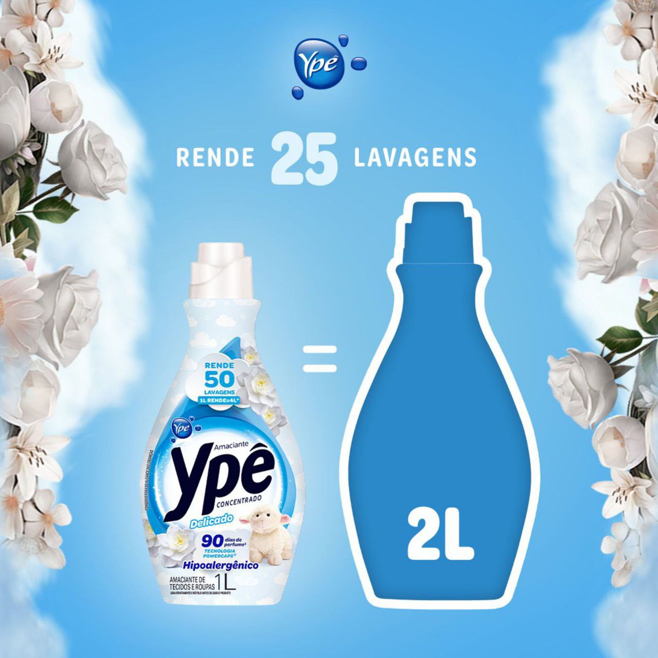 Ypê Amaciante Concentrado Delicado 1L