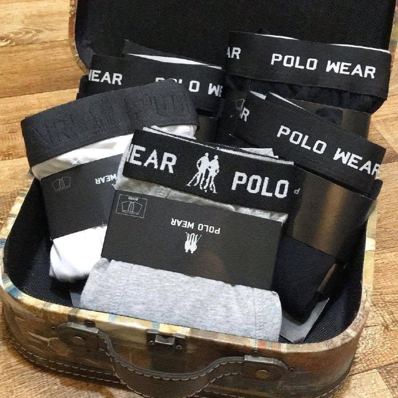 Kit 6 Cuecas Boxer Algodão Polo Wear Sortido