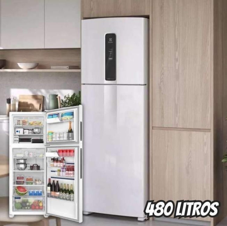 Geladeira Electrolux Frost Free Inverter 480L Efficient com AutoSense SmartBivolt Duplex c...