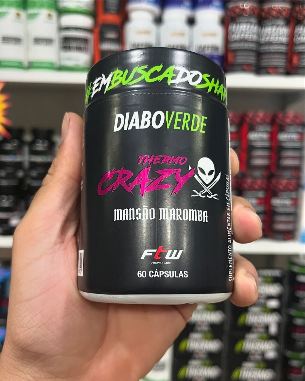 Termogênico Thermo Crazy Pote 60 Cáps Ftw - Diabo Verde