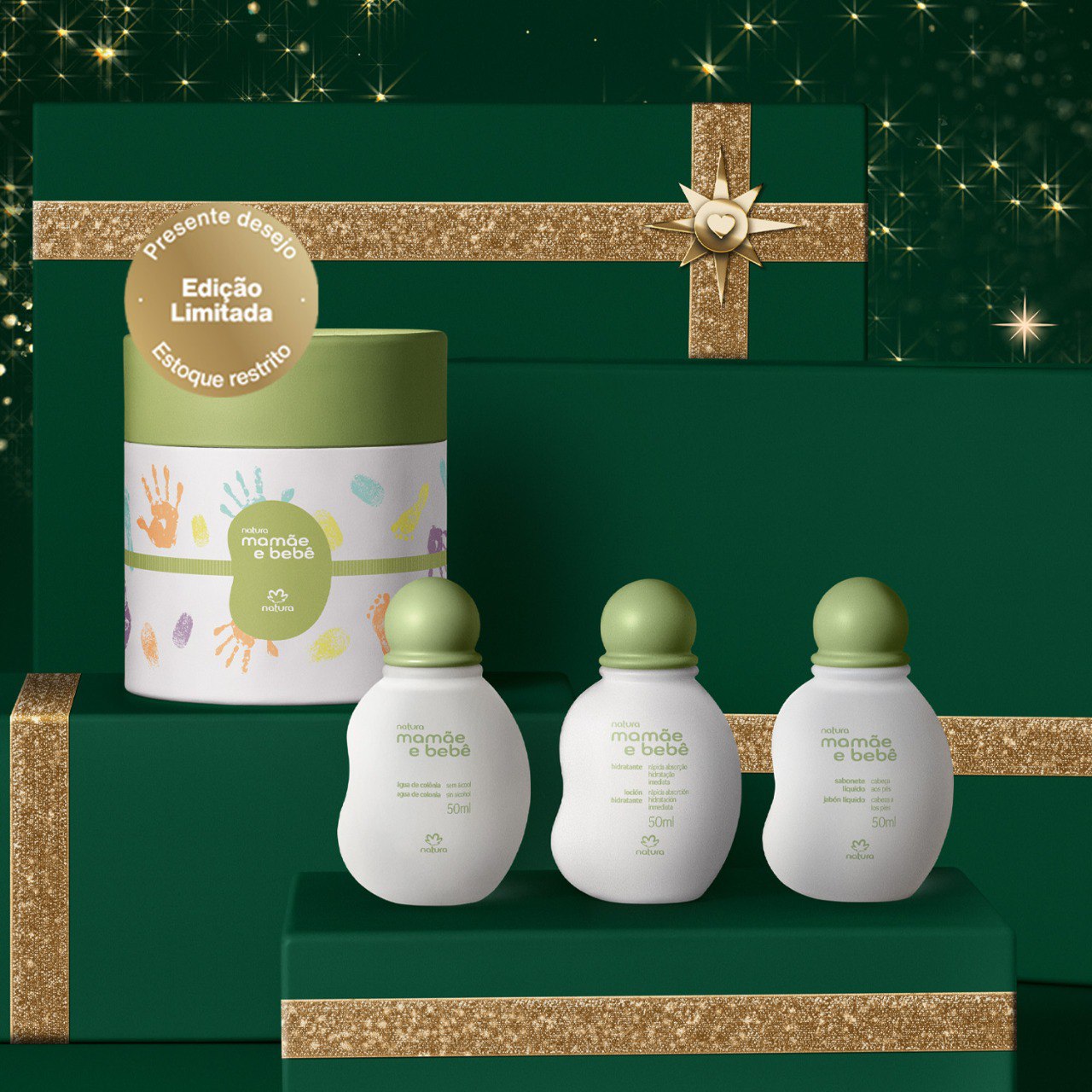 Presente Natura Mamãe e Bebê Miniaturas (3 produtos)
