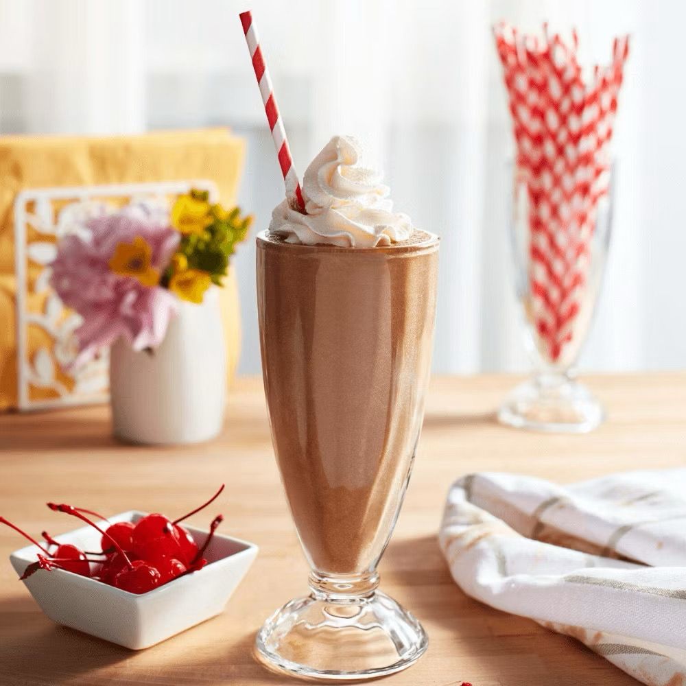 Jogo De 4 Taças Copos Vidro Para Sorvete Milk Shake Sobremesa 330ml Resistente