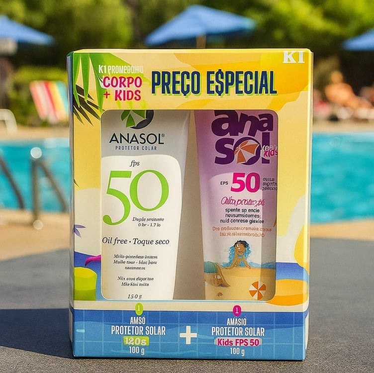 Kit FPS 50 Corpo 120g + FPS 50 Kids 100g - Anasol