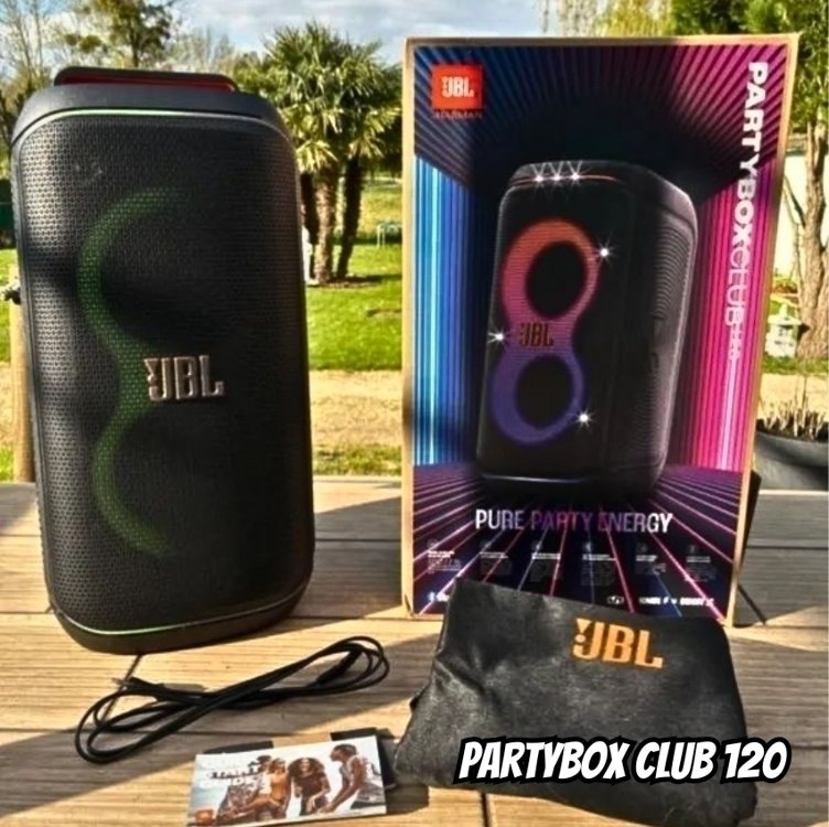JBL, Caixa de Som, PartyBox Club 120, Bluetooth, Show de Luzes, À Prova de Respingos - 160...