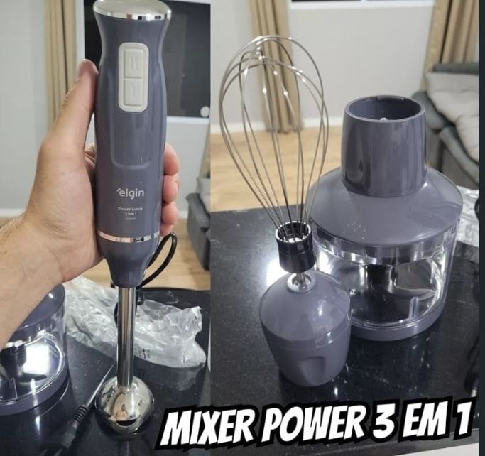 Mixer Power Inox 3 em 1 600W Elgin Lunar 220V - Mixer, triturador e batedor