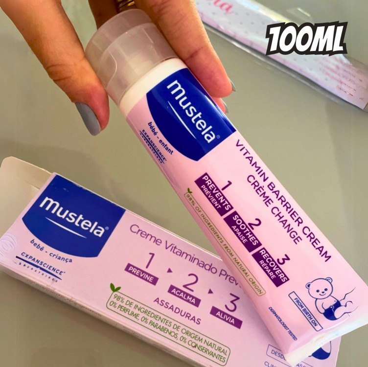 Mustela Creme Preventivo De Assaduras Vitaminado 1>2>3 100Gr - Pomada Antiassaduras Para B...