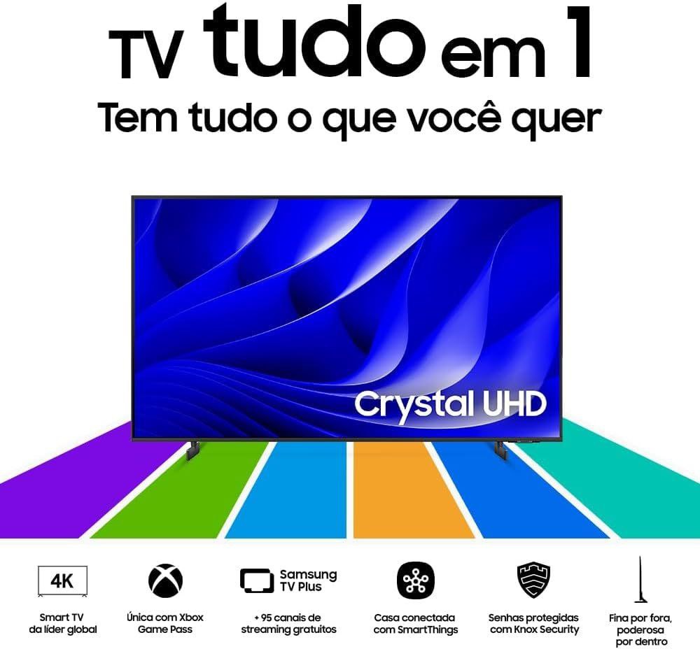 Samsung Smart TV 55" Crystal UHD 4K 55DU8000 - Painel Dynamic Crystal Color, Gaming Hub
