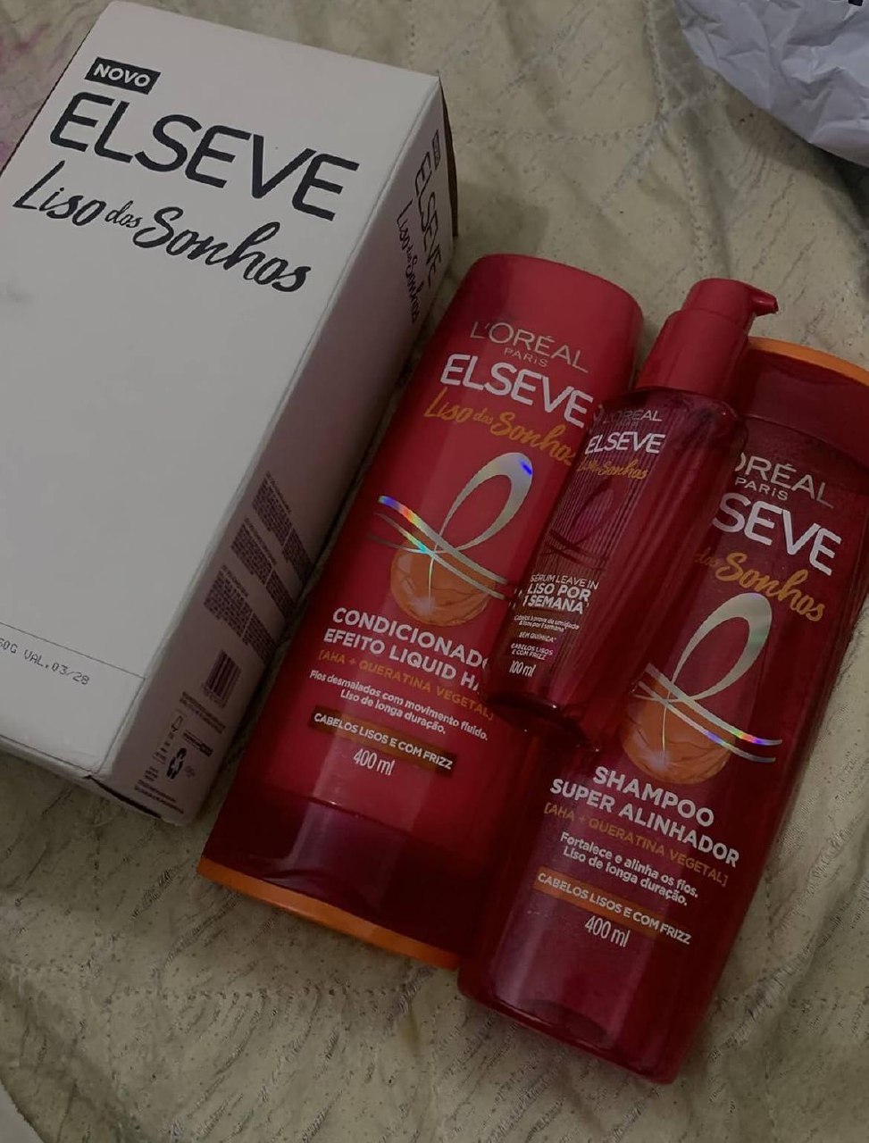 Kit Shampoo, Condicionador e Sérum L'Oréal Paris Elseve Liso dos Sonhos