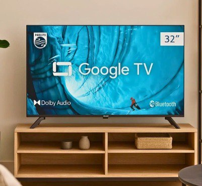PHILIPS, Smart TV, 32'' HD, 32PHG6909/78, Google TV, Comando de Voz, HDR
