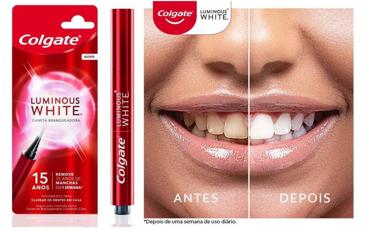 Colgate Caneta Clareadora Dental Luminous White Para Uso Noturno E Fácil De Usar 2 5 Ml