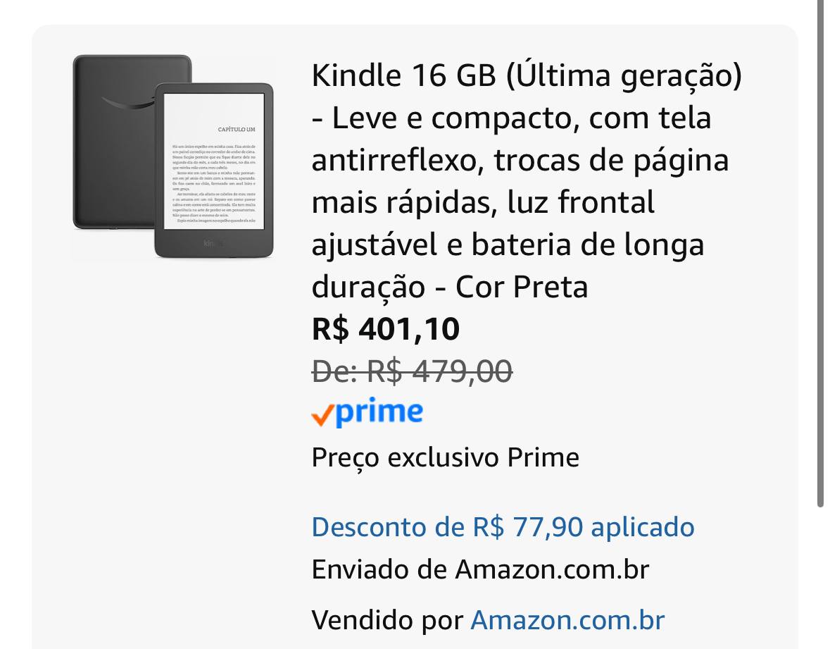 Kindle 16 GB (Última geração)