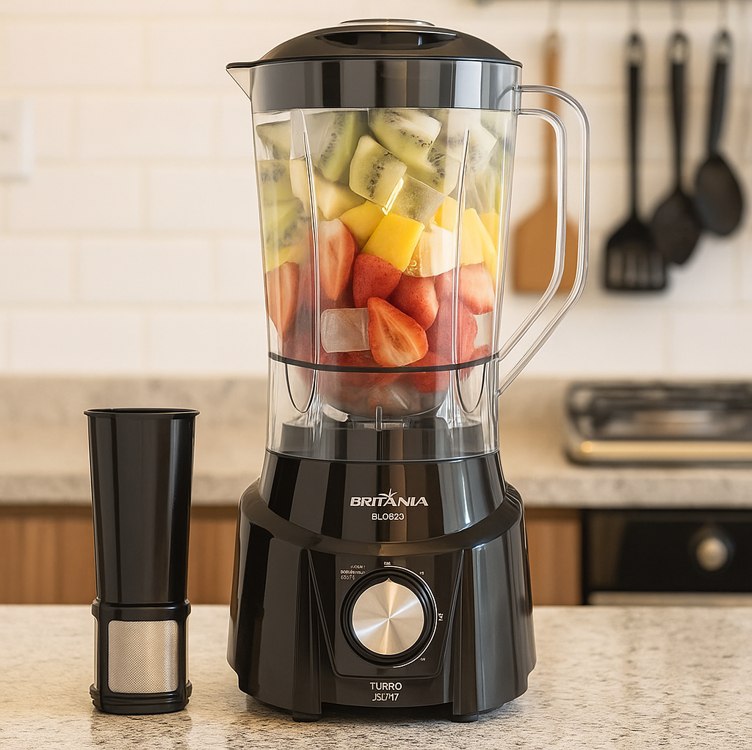 Liquidificador Britânia Turbo BLQ970P Preto - 4 Velocidades 900W