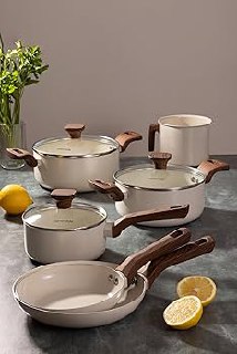 Mimo Style, Jogo de Panelas Cerâmica 10 Peças Indução Pratic Cook Marmol