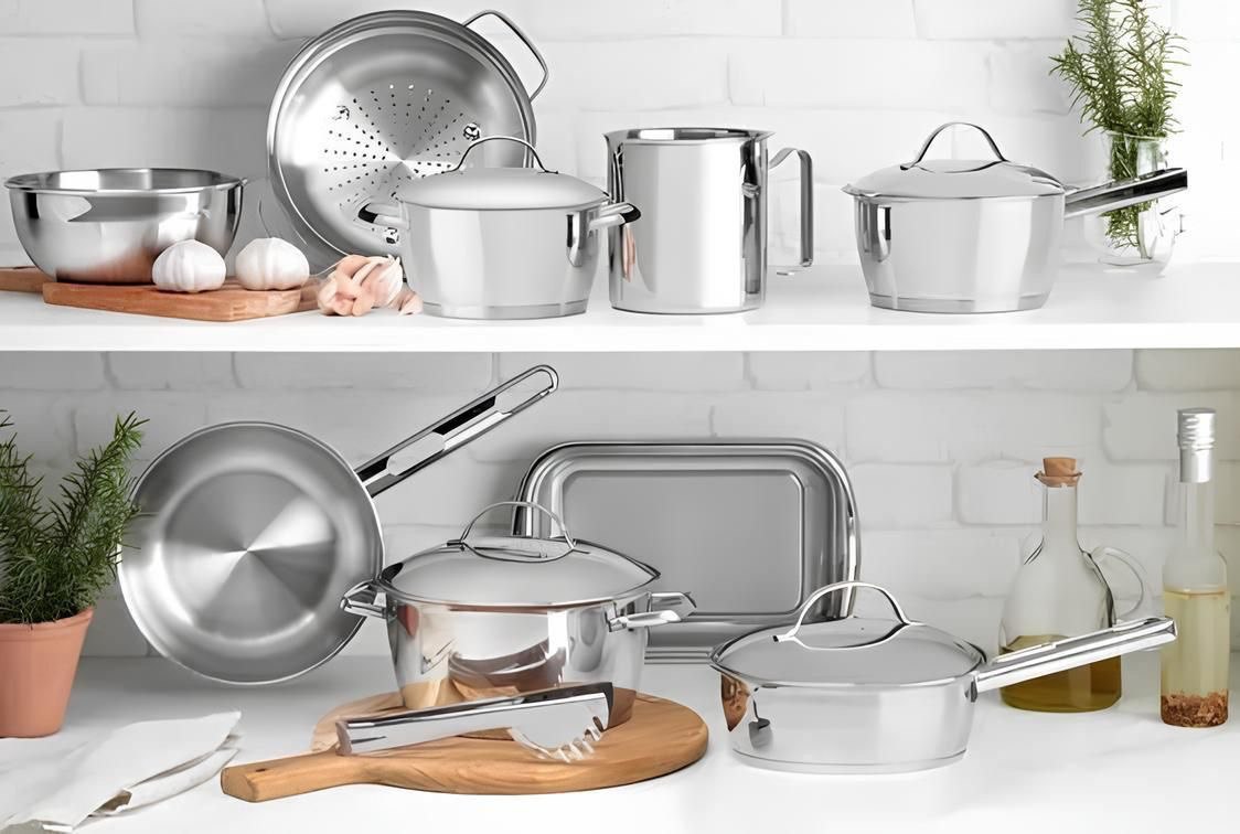 Jogo De Panelas Tramontina Inox Allegra 10p Com Pegador