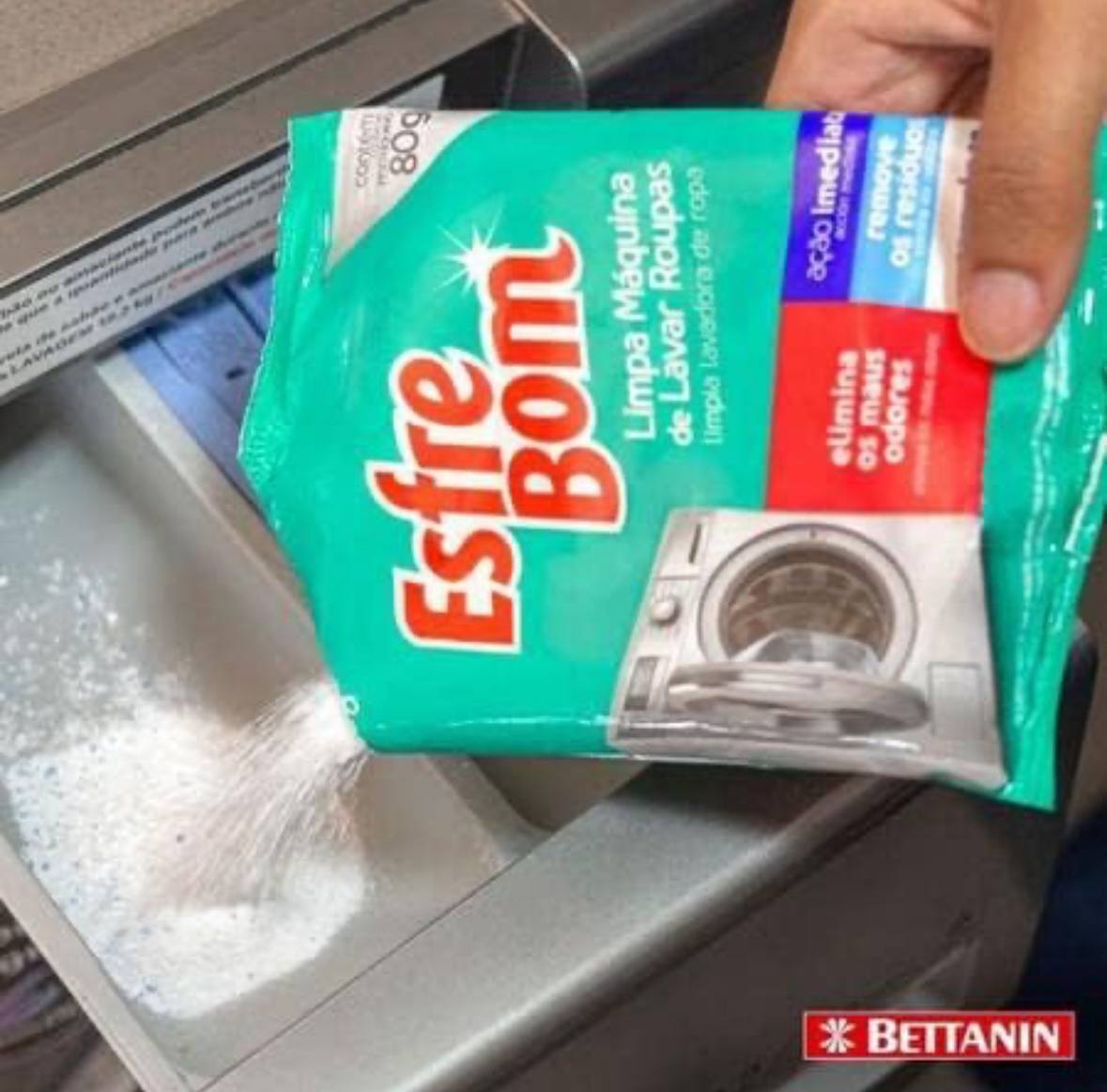 EsfreBom - Limpa Máquina de Lavar Roupas Sachê de 80 g, Bettanin