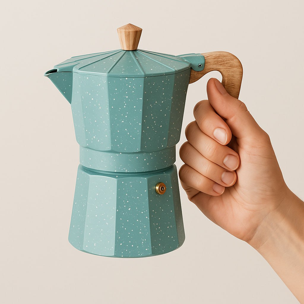 Brinox - Cafeteira Italiana 6 Xícaras Alumínio Linha Verona - Verde