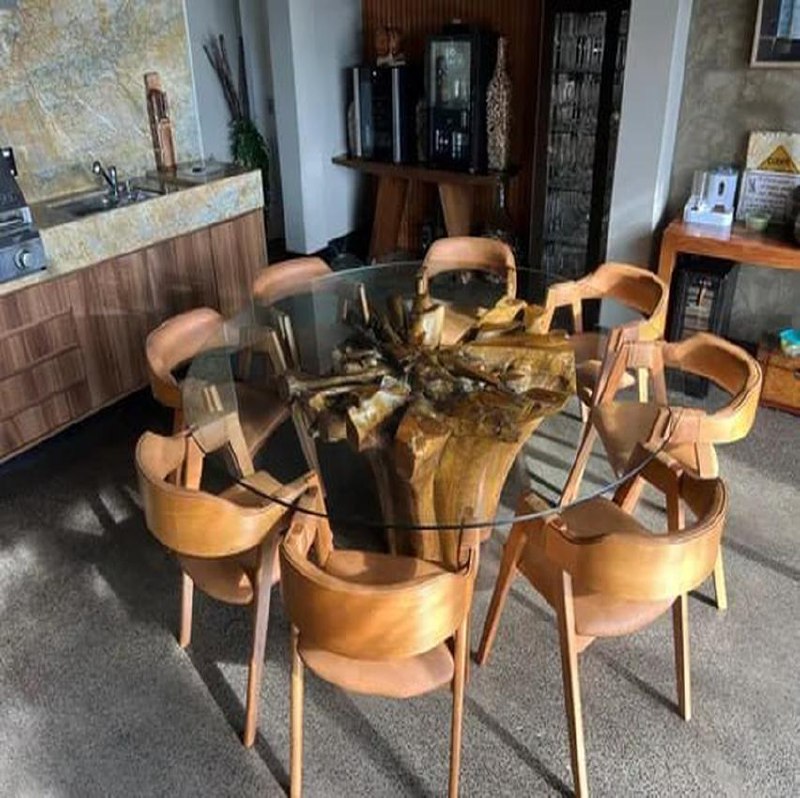 Cadeira De Jantar Móveis Zefter Designer Edera Estrutura De Cor Amêndoa Y Assento Caramelo...