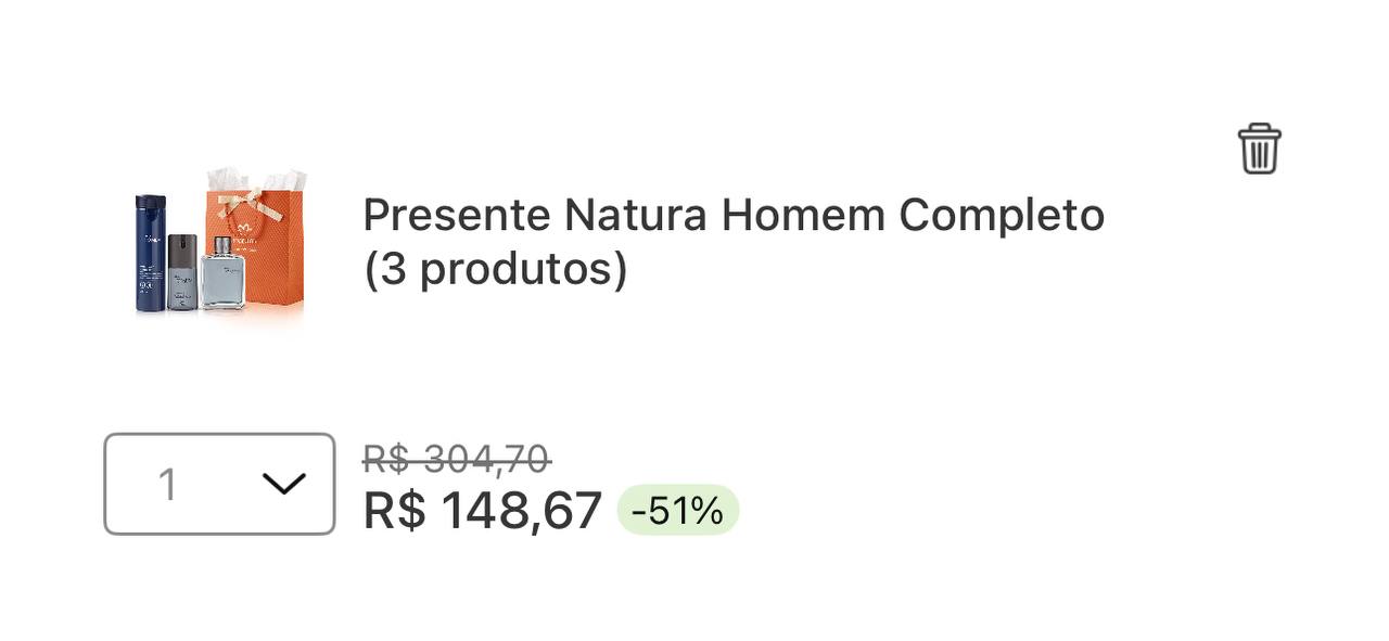 Presente Natura Homem Completo (3 produtos)